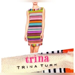 Trina Turk Multicolor Striped Dress